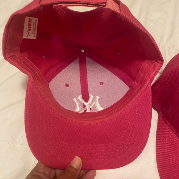 Pink Baseball Cap with Rhinestone Logo - Picture 5 of 11